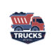 dump truck logo design template