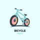 flat design bicycle logo