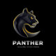 gradient colored panther logo