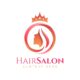 gradient hair salon logo template