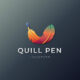 gradient quill pen design template