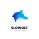 gradient wolf logo template