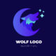 gradient wolf logo